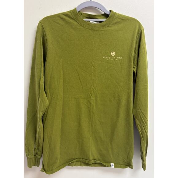 Simply Southern True Love Was Born in a Barn Long Sleeve Graphic T-Shirt Small - Picture 1 of 5